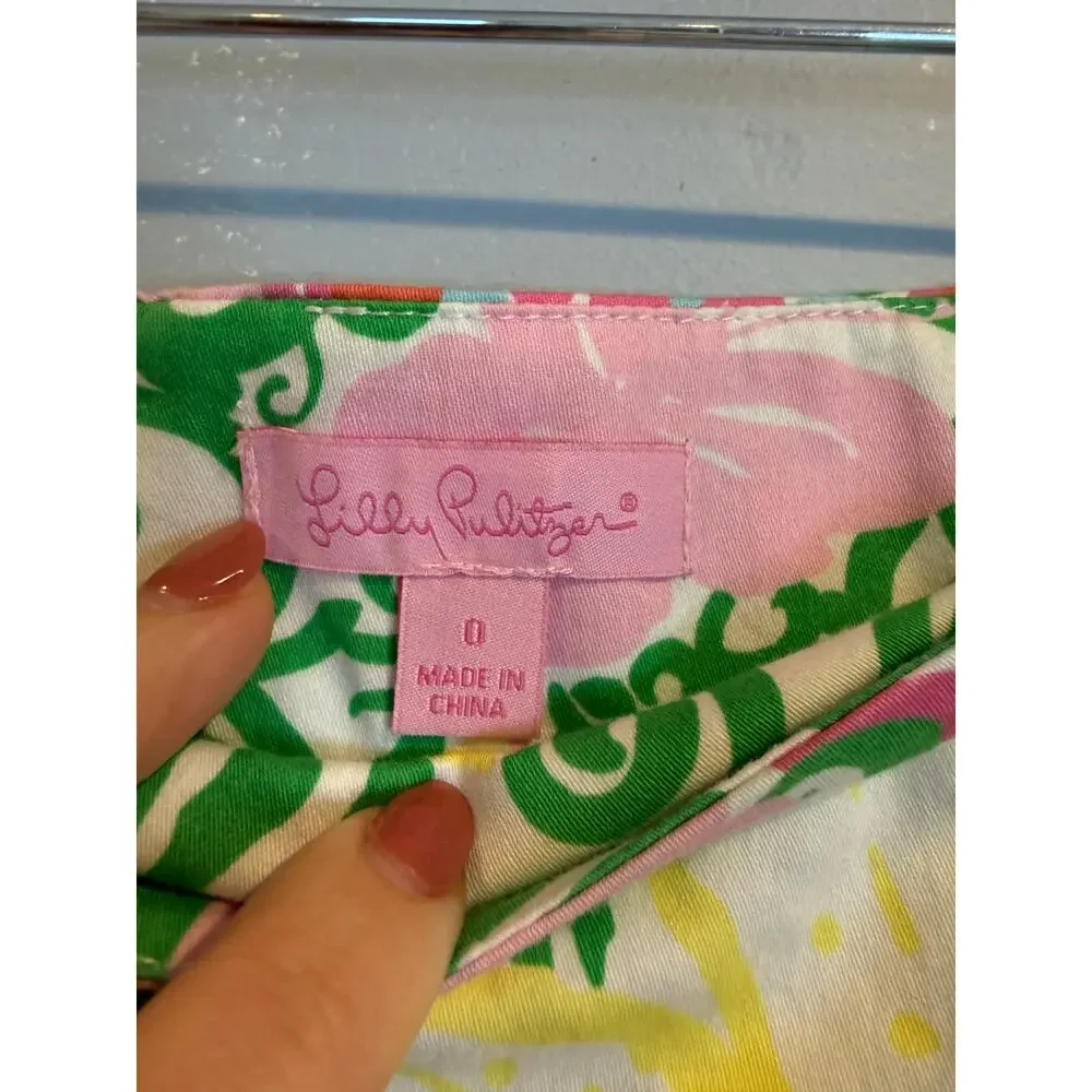 Lilly Pulitzer Floral Print Mini Skirt – Size 0 - Picture 3 of 5